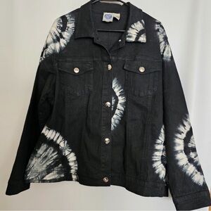 Diane Gilman Black Jean Jacket 2X NWOT B 47.5-49.5”